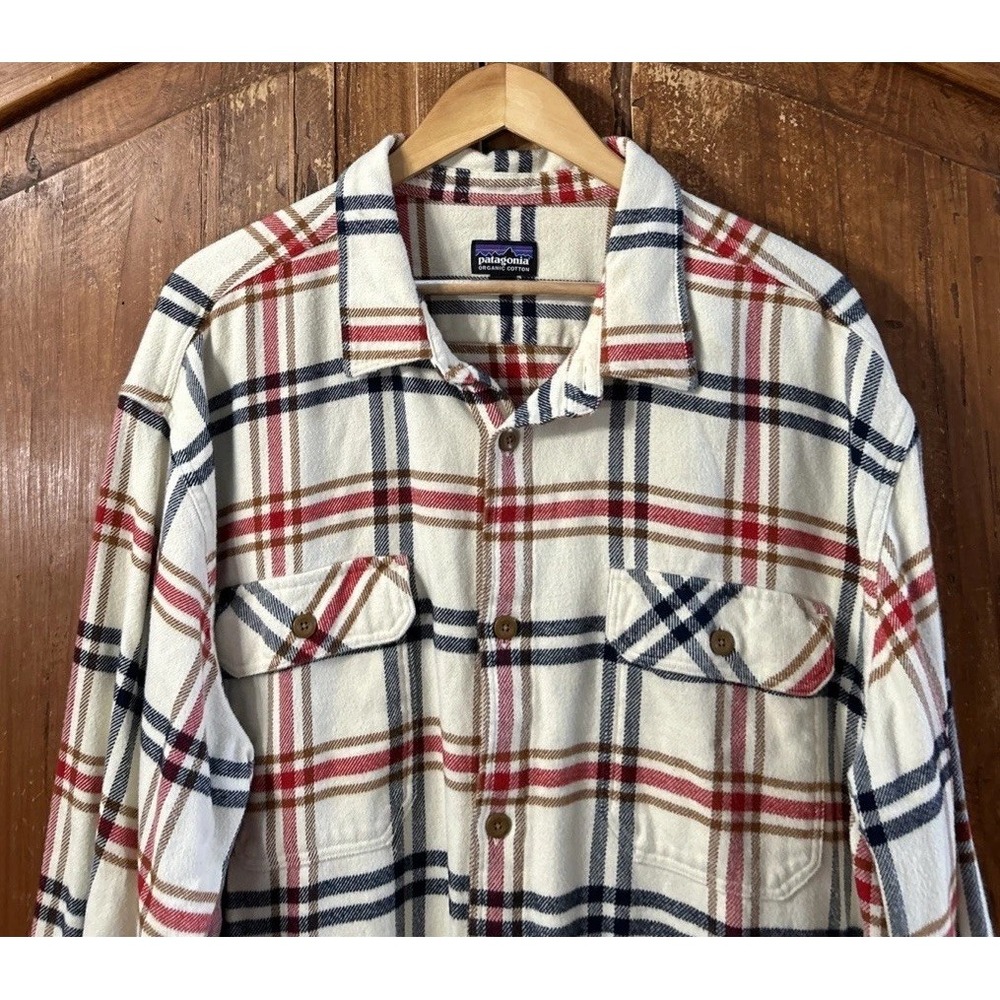 Patagonia Men's Fjord L/S Flannel Shirt Hiking Outdoor 53947 Organic Sz 2XL XXL
